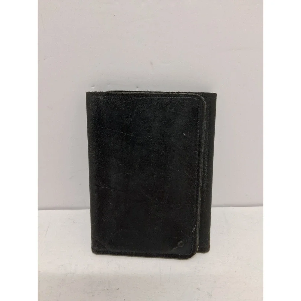 International Harvester Company Mens Black Leather Wallet